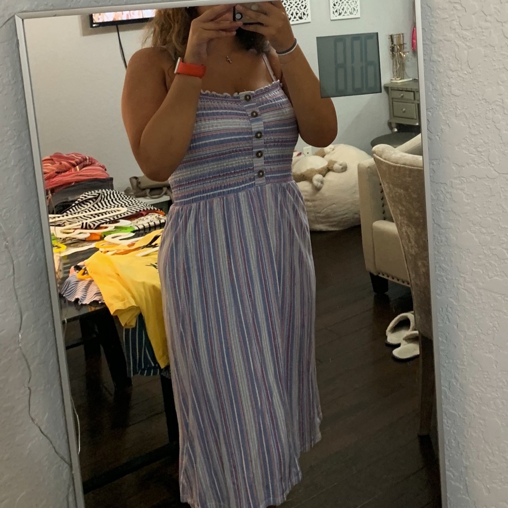 Long cute blue dress